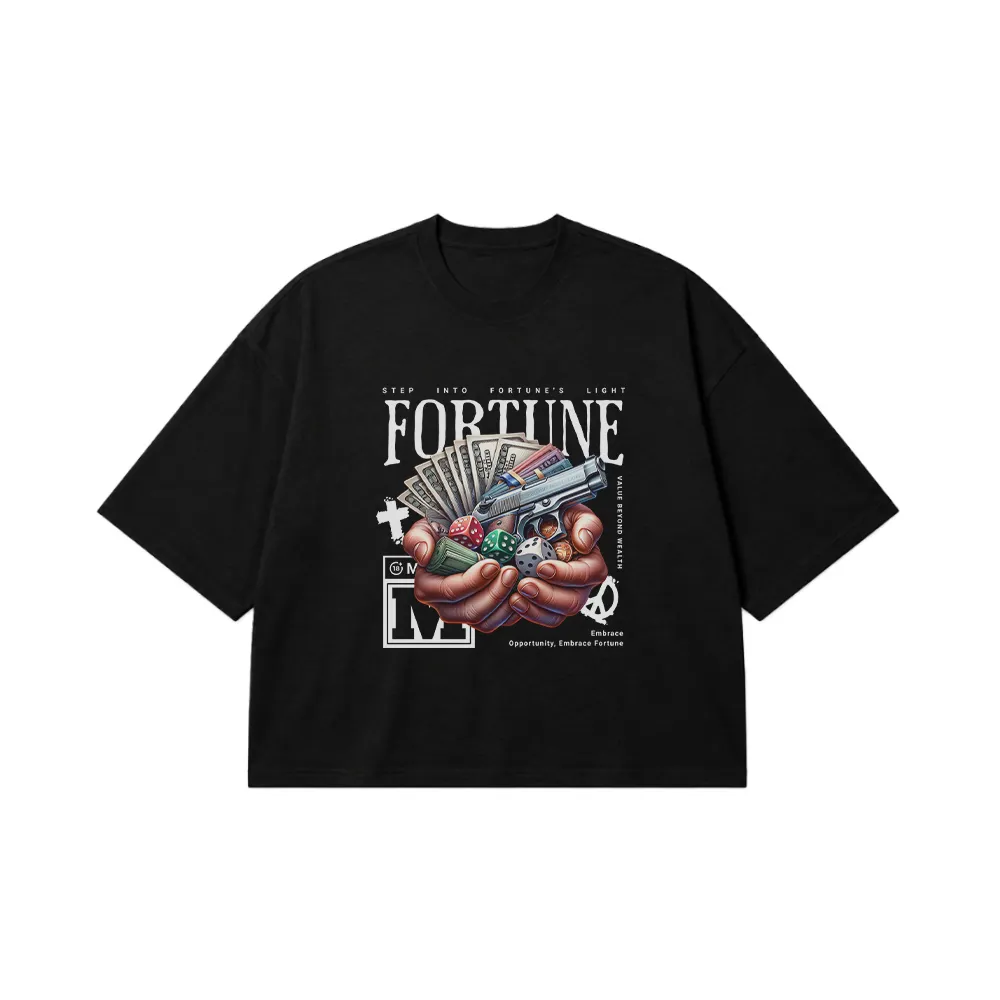 تیشرت باکسی استریت‌ویر طرح Fortune کد 18793