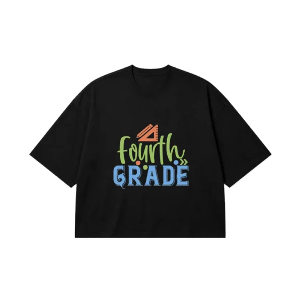 تیشرت باکسی مدرسه طرح Fourth Grade کد 18794