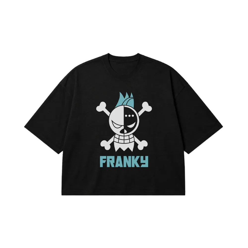 تیشرت باکسی انیمه وان پیس طرح فرانکی (Franky) کد 18804
