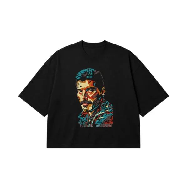 تیشرت باکسی فردی مرکوری طرح پرتره (Freddie Mercury) کد 18809