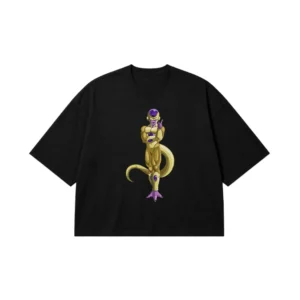 تیشرت باکسی انیمه دراگون بال طرح گلدن فریزا (Golden Frieza) کد 18830