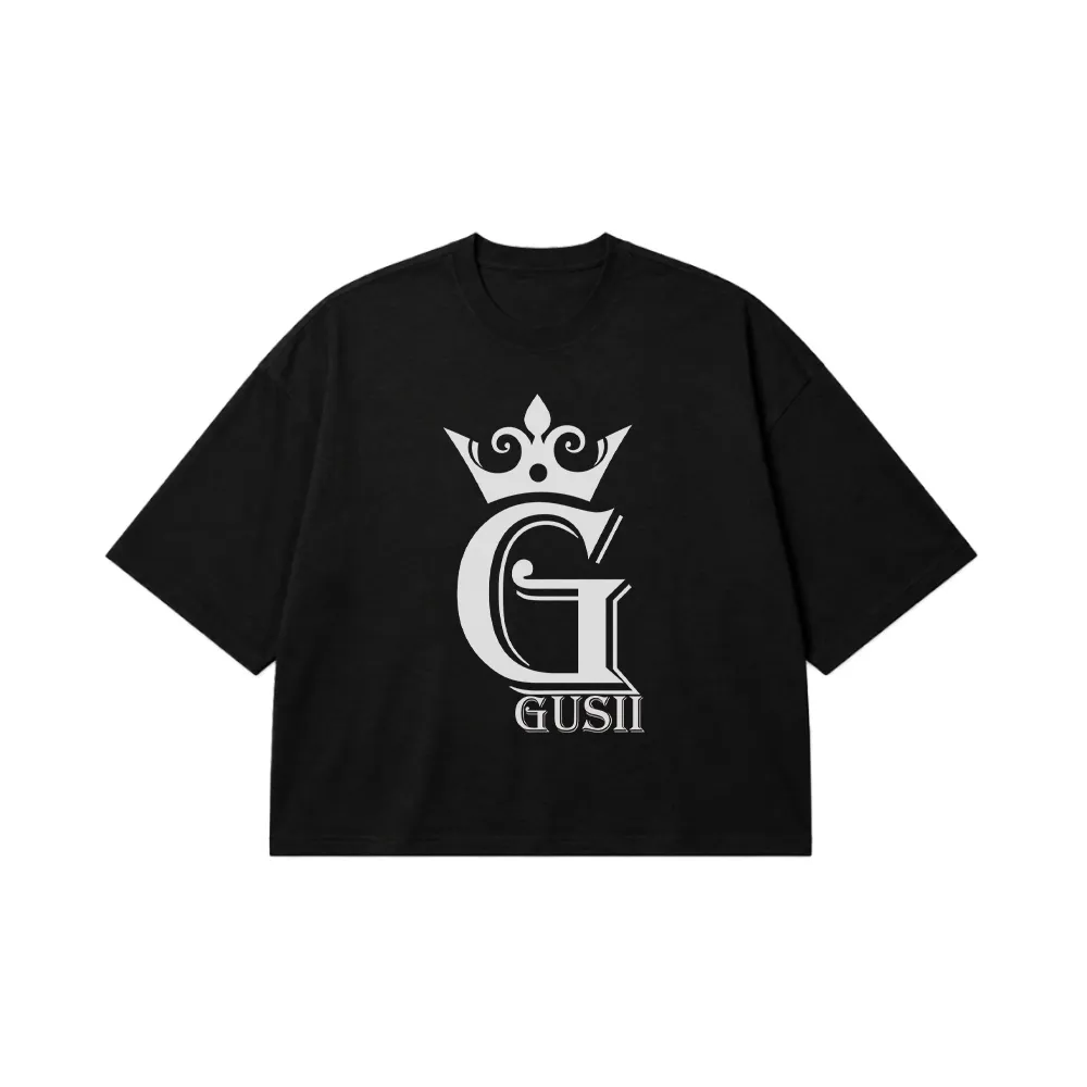 تیشرت باکسی لوگو طرح Gusii (سفید) کد 19109