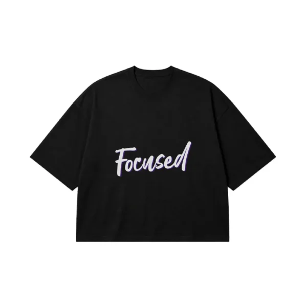 تیشرت باکسی انگیزشی طرح Focused کد 19136