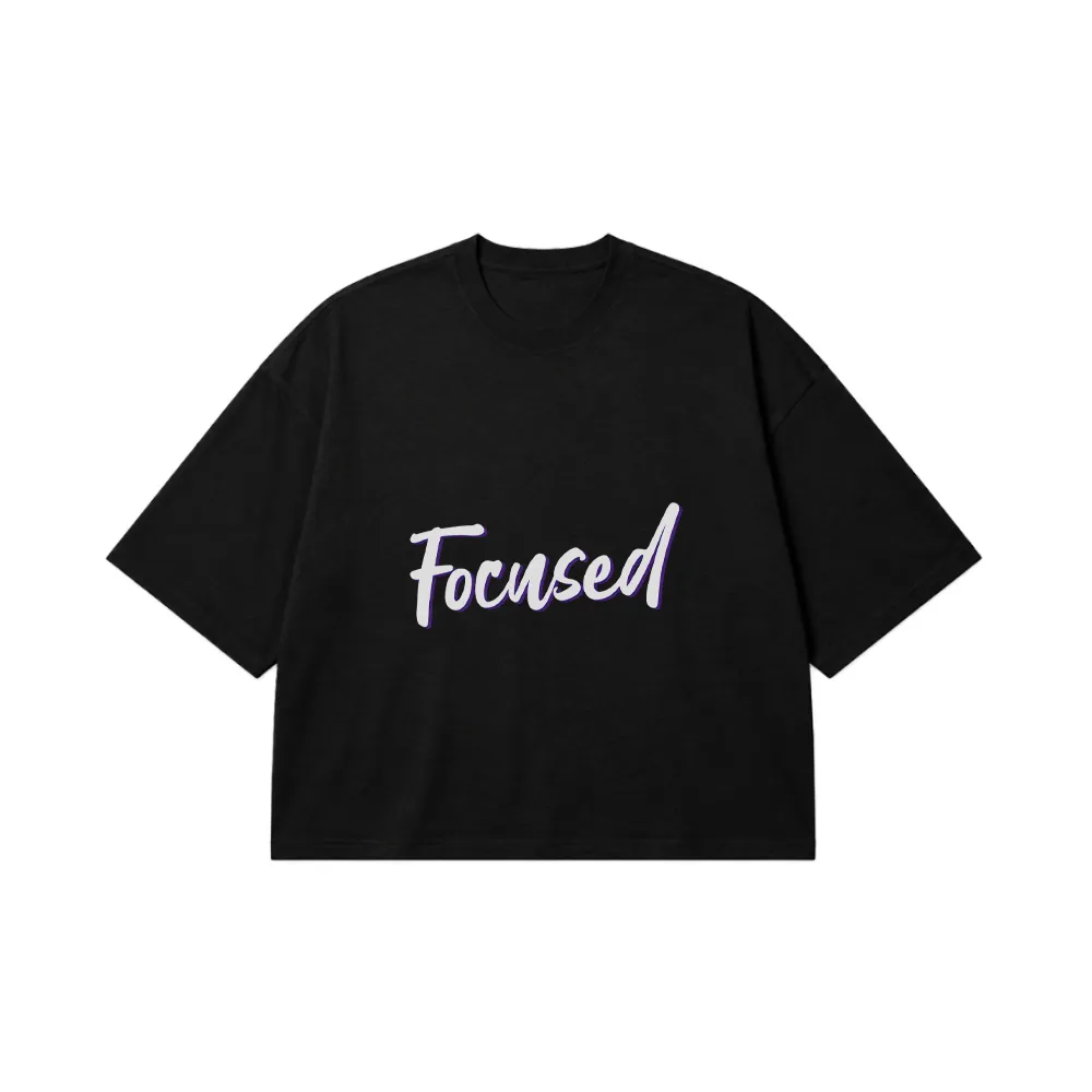 تیشرت باکسی انگیزشی طرح Focused کد 19136