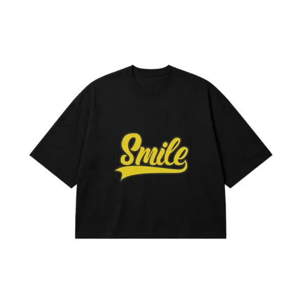 تیشرت باکسی حال خوب طرح Smile کد 19168