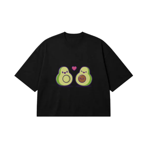 تیشرت باکسی آووکادو طرح کیوت عاشقانه (Cute Avocado) کد 19207