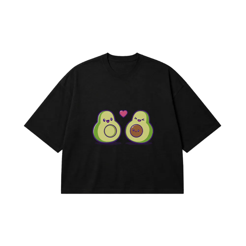 تیشرت باکسی آووکادو طرح کیوت عاشقانه (Cute Avocado) کد 19207