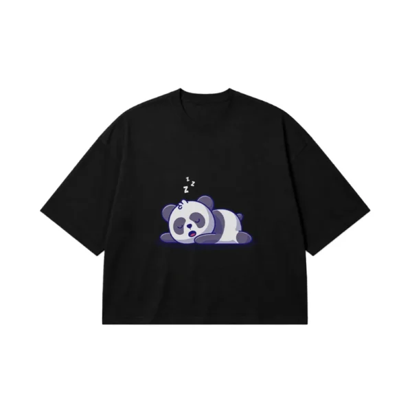 تیشرت باکسی پاندا طرح خواب کیوت (Sleeping Panda) کد 19216