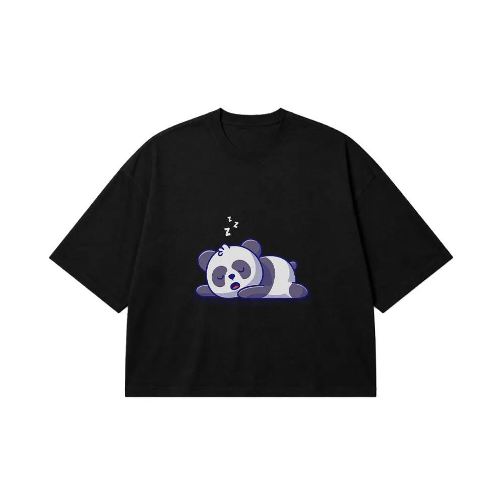 تیشرت باکسی پاندا طرح خواب کیوت (Sleeping Panda) کد 19216