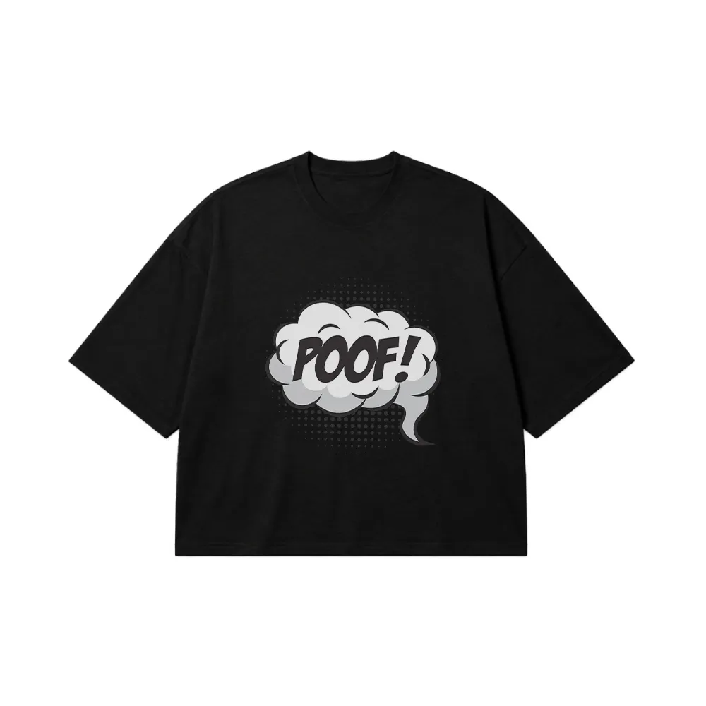 تیشرت باکسی طرح کمیک POOF کد 19228