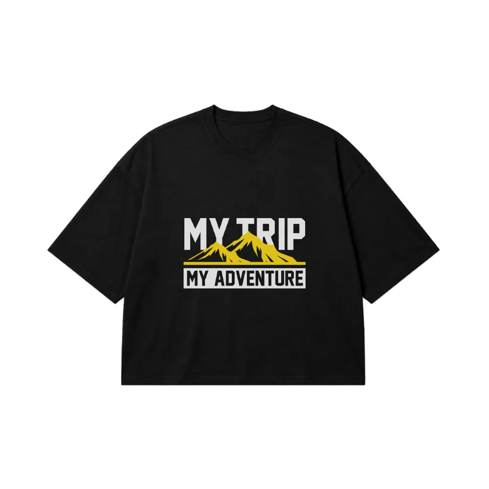 تیشرت باکسی سفر و ماجراجویی طرح My Trip کد 19254