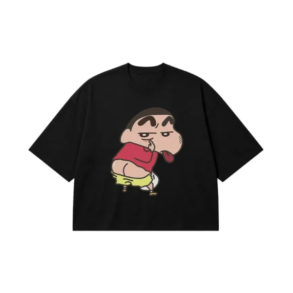 تیشرت باکسی شین چان طرح کارتونی (Shin-chan) کد 1927