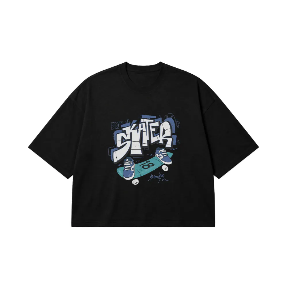 تیشرت باکسی اسکیت طرح گرافیتی Skater کد 19285