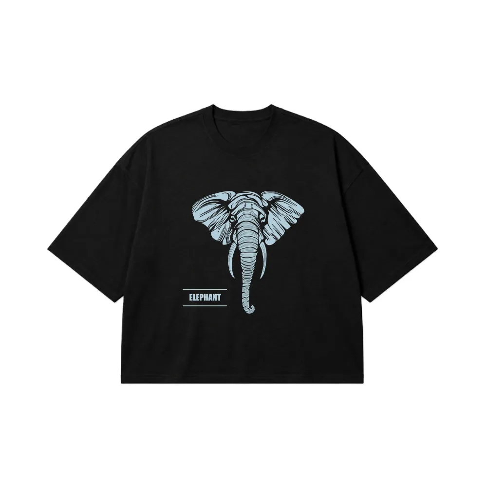 تیشرت باکسی فیل طرح Elephant کد 19300