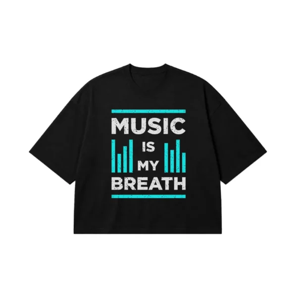 تیشرت باکسی طرح Music Is My Breath کد 19335