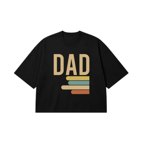 تیشرت باکسی نوشته DAD طرح کتاب کد 19418