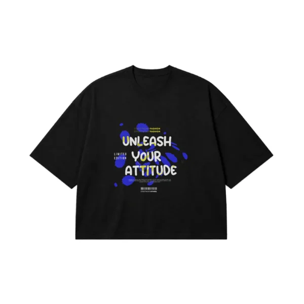 تیشرت باکسی استریت‌ویر طرح Unleash Your Attitude کد 1948