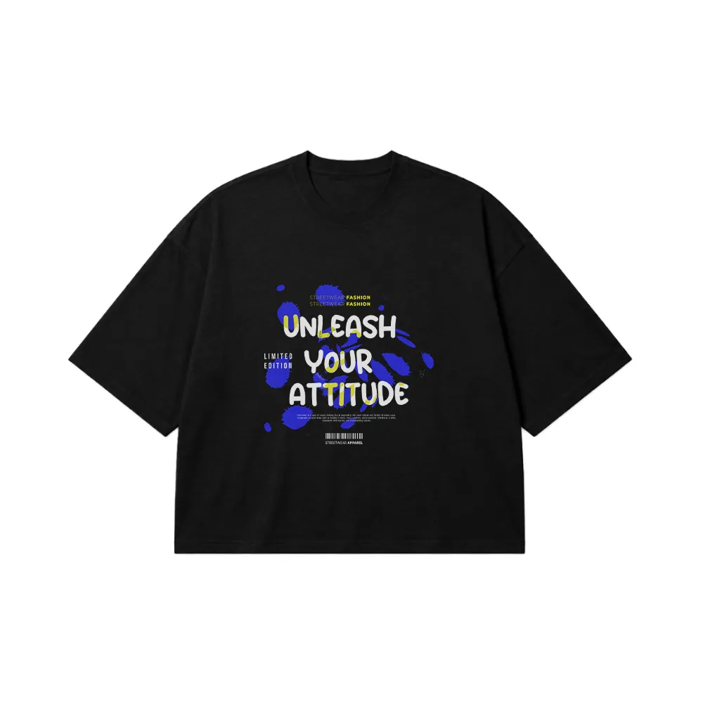 تیشرت باکسی استریت‌ویر طرح Unleash Your Attitude کد 1948