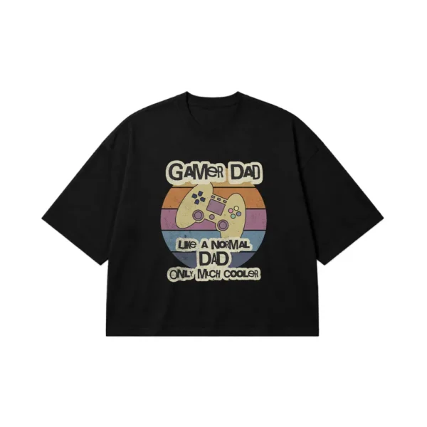 تیشرت باکسی گیمر طرح Gamer Dad کد 19620