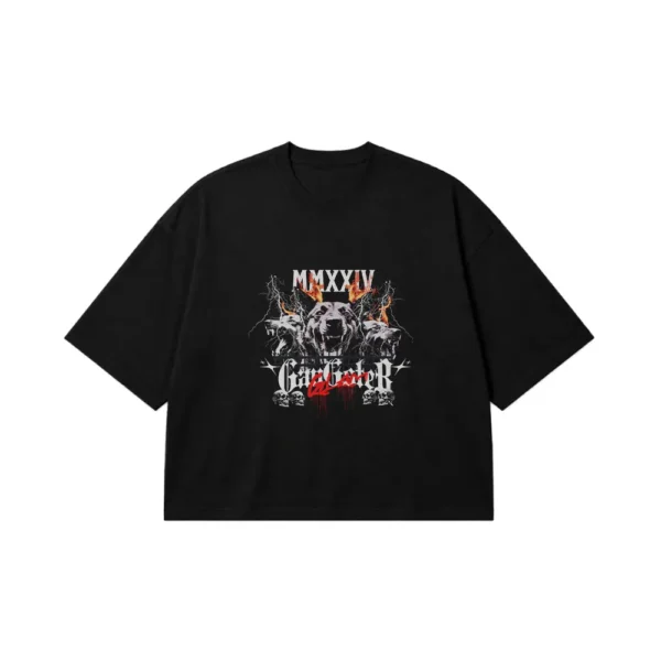 تیشرت باکسی گنگستر طرح MXXXV Dark Mob کد 19629