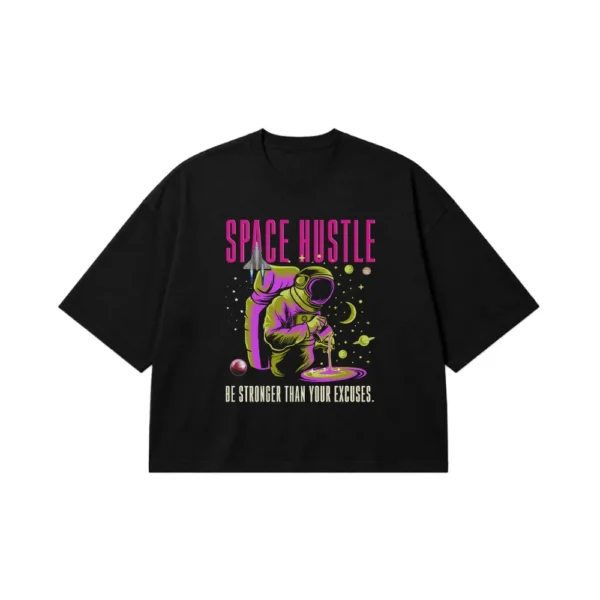 تیشرت باکسی فضانورد طرح Space Hustle کد 1967