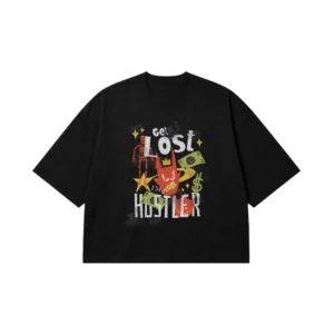 تیشرت باکسی استریت‌ویر طرح Get Lost Hustler کد 19671