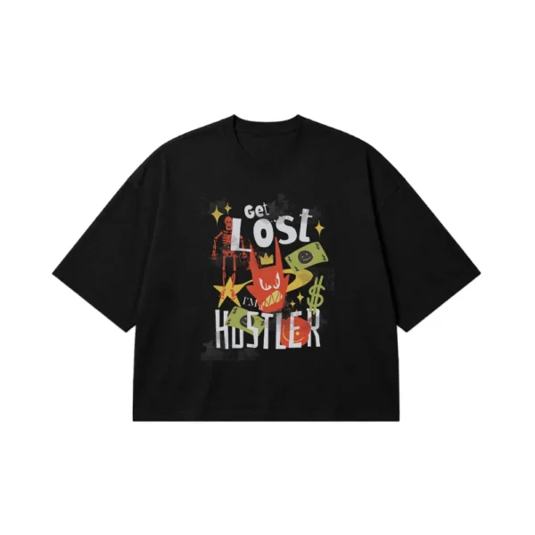 تیشرت باکسی استریت‌ویر طرح Get Lost Hustler کد 19671