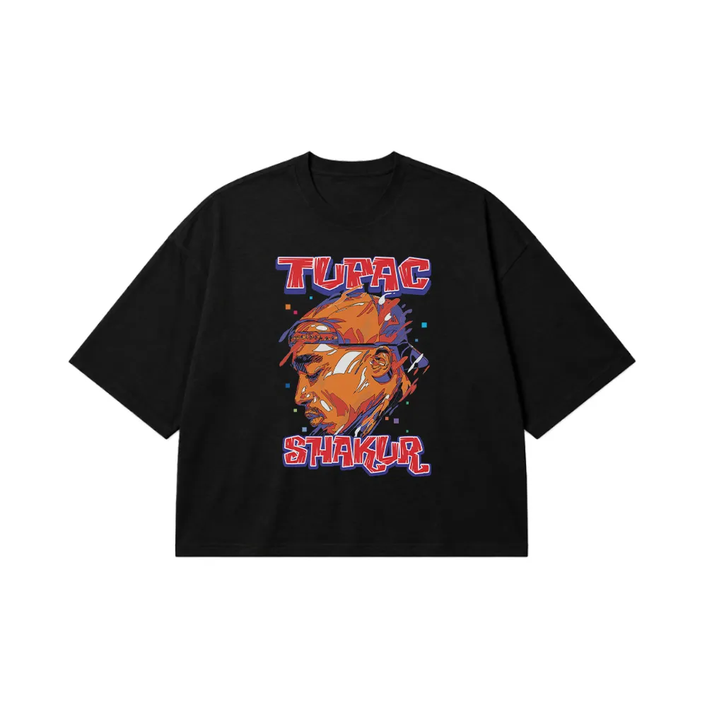 تیشرت باکسی توپاک شاکور طرح پرتره (Tupac Shakur) کد 19680