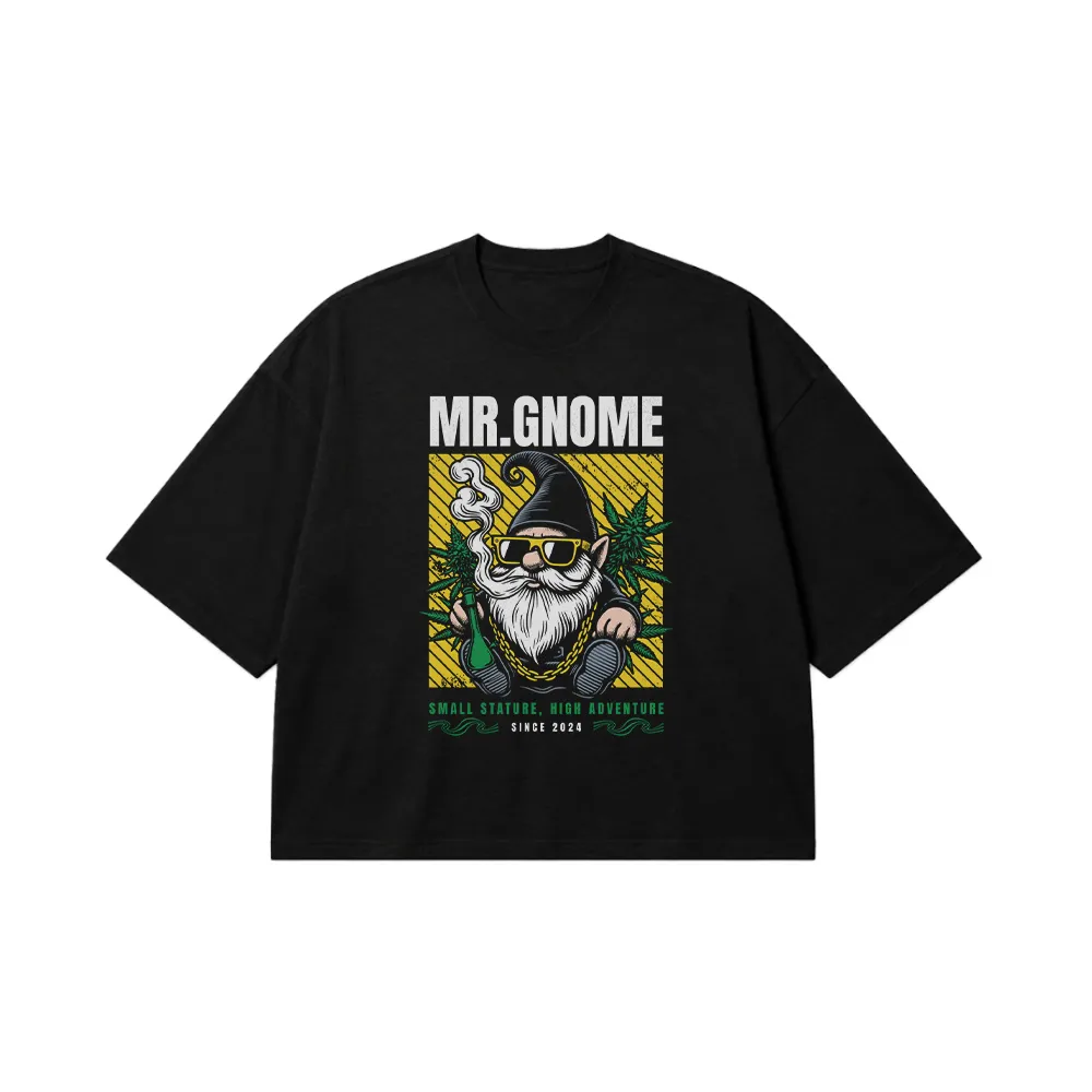 تیشرت باکسی طرح آقای گنوم Mr. Gnome کد 19781