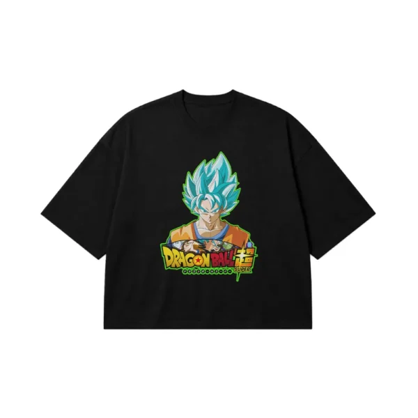 تیشرت باکسی انیمه دراگون بال طرح گوکو بلو (Goku Blue) کد 19820