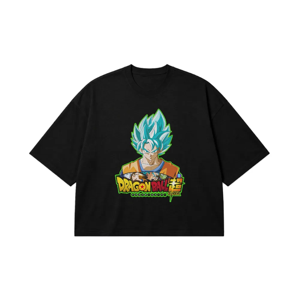 تیشرت باکسی انیمه دراگون بال طرح گوکو بلو (Goku Blue) کد 19820