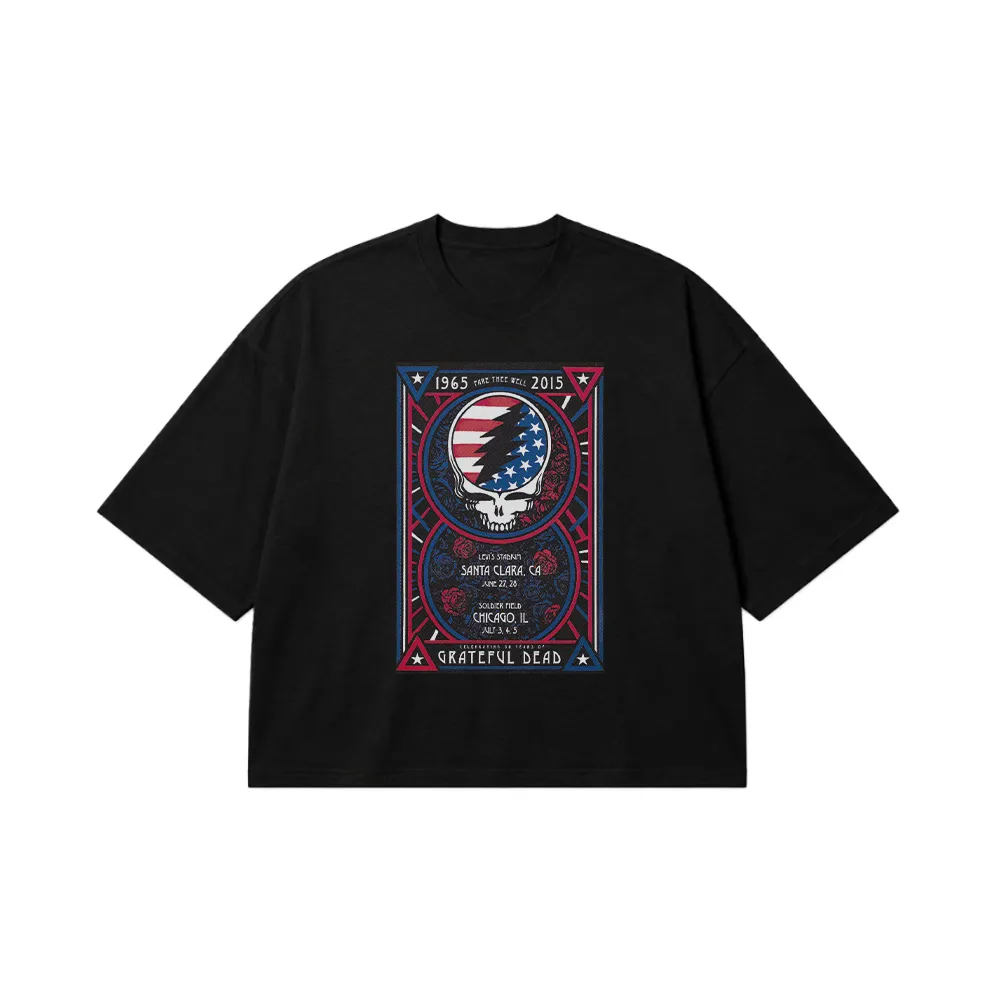 تیشرت باکسی گریتفول دد طرح جمجمه (Grateful Dead) کد 19948