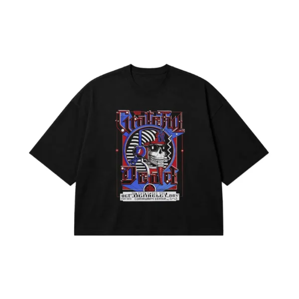 تیشرت باکسی گریتفول دد طرح جمجمه رنگی (Grateful Dead) کد 19949