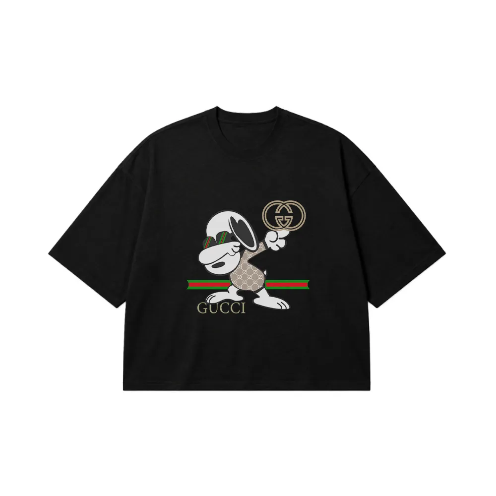 تیشرت باکسی اسنوپی طرح گوچی (Snoopy Gucci) کد 20010