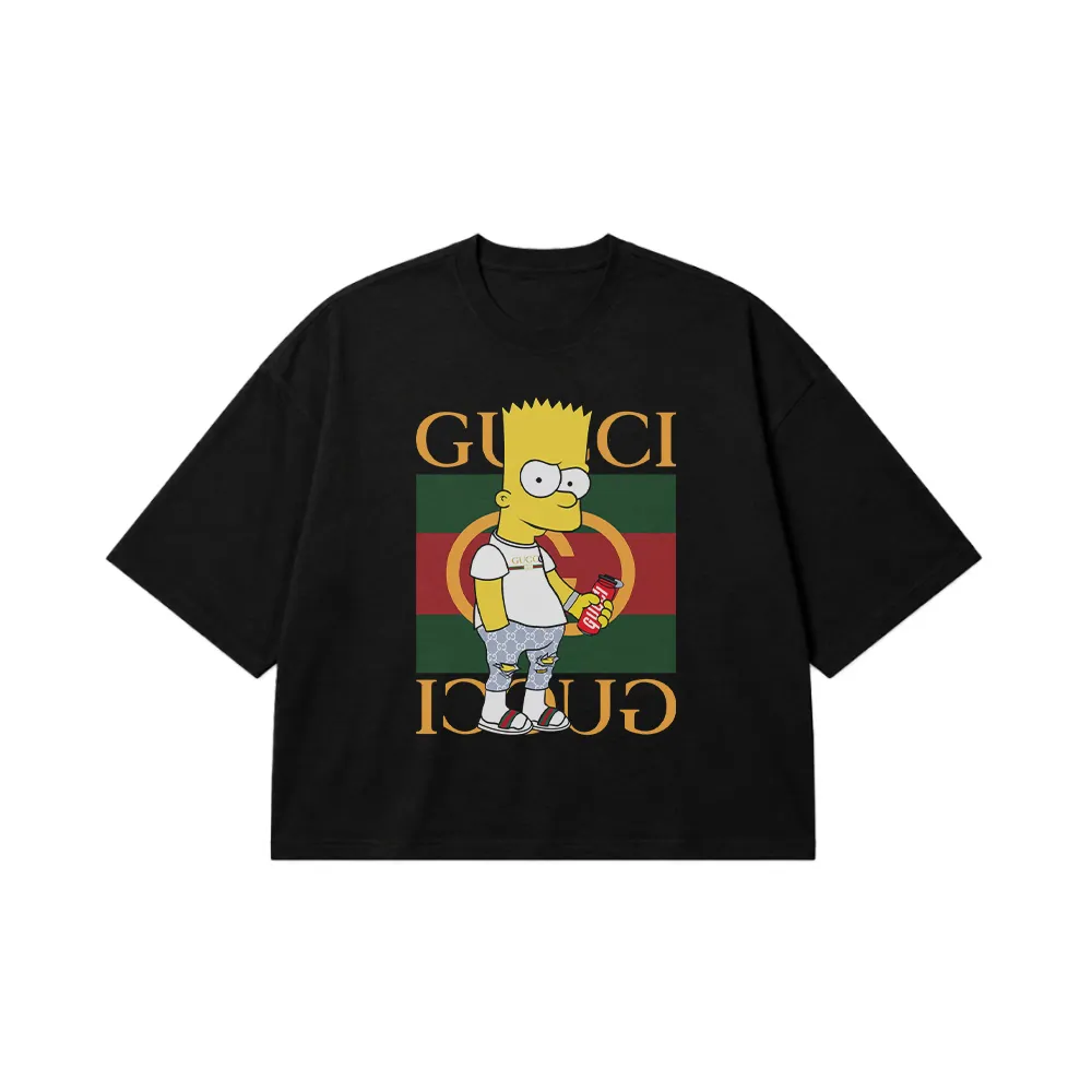 تیشرت باکسی گوچی طرح بارت سیمپسون (Bart Simpson x Gucci) کد 20022