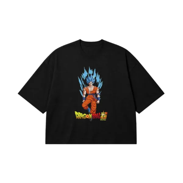 تیشرت باکسی انیمه دراگون بال طرح گوکو آبی (Goku) کد 2003