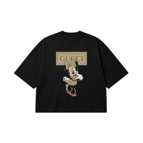 تیشرت باکسی دیزنی طرح مینی موس گوچی پرتره (Disney, Gucci) کد 20037