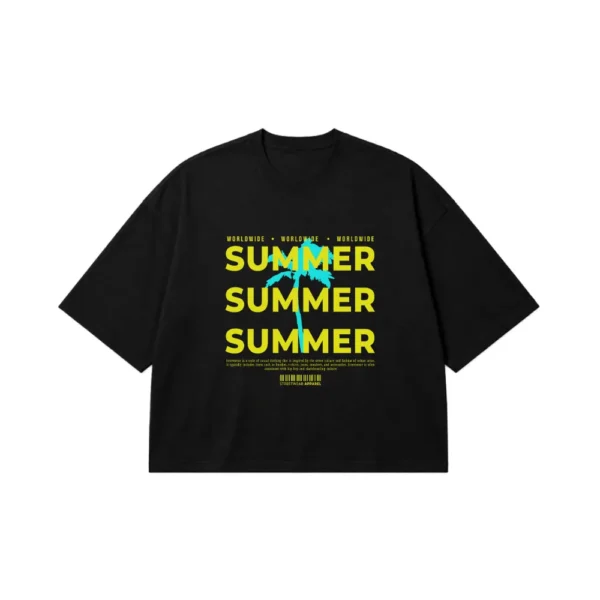 تیشرت باکسی تابستانی طرح Summer کد 2018
