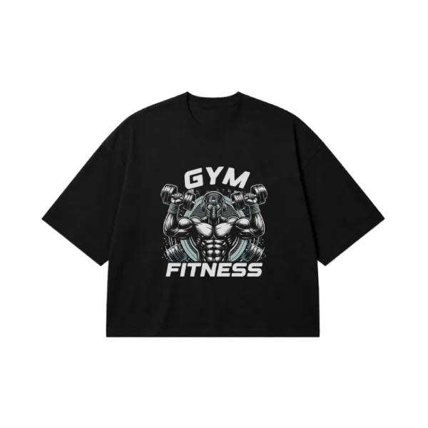 تیشرت باکسی بدنسازی طرح ربات قدرتمند (Gym Fitness) کد 20235
