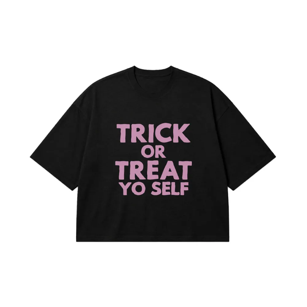 تیشرت باکسی هالووین طرح Trick Or Treat Yo Self کد 20356