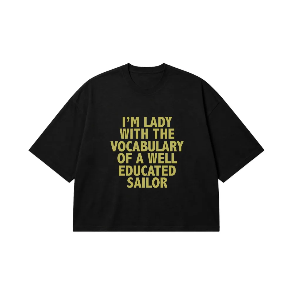 تیشرت باکسی طرح Well Educated Sailor کد 20364