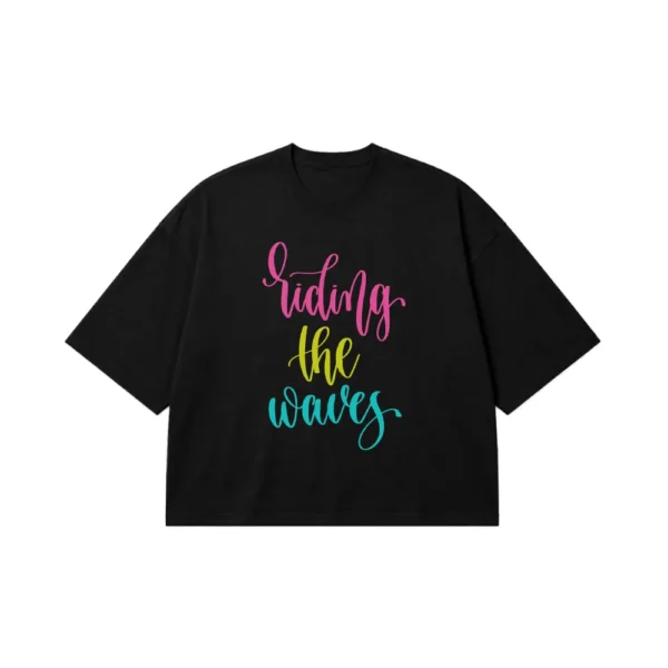 تیشرت باکسی طرح Riding The Waves کد 20382