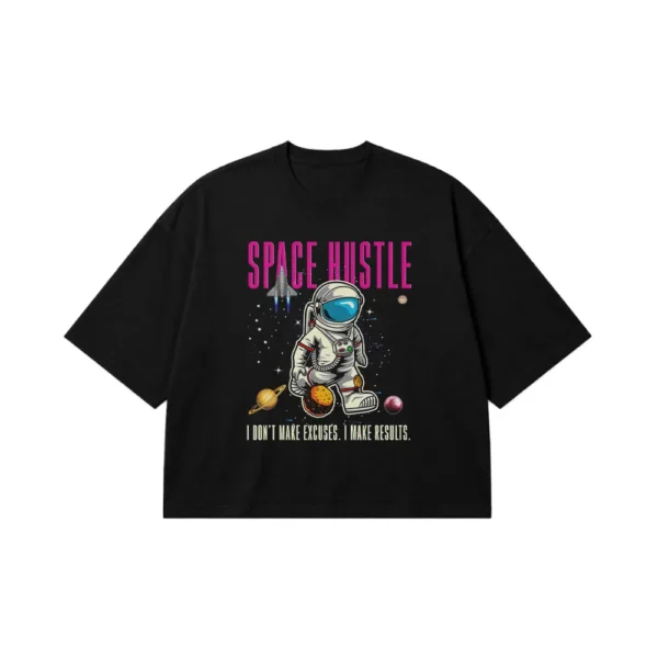 تیشرت باکسی فضانورد طرح Space Hustle کد 2049