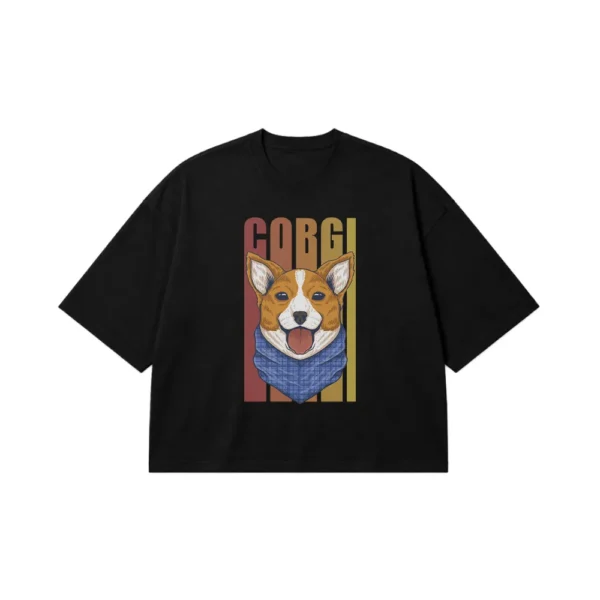 تیشرت باکسی سگ کورگی طرح Corgi کد 20522