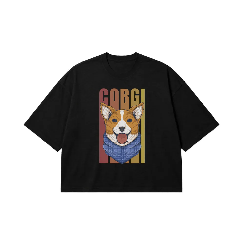 تیشرت باکسی سگ کورگی طرح Corgi کد 20522