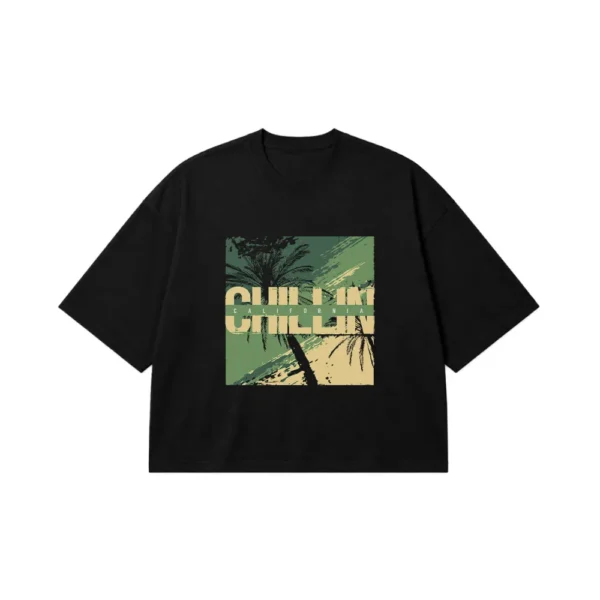تیشرت باکسی طرح California Chillin کد 20525