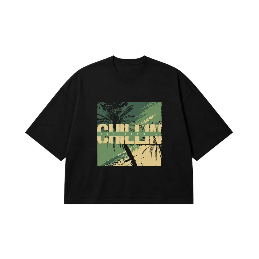 تیشرت باکسی طرح California Chillin کد 20525