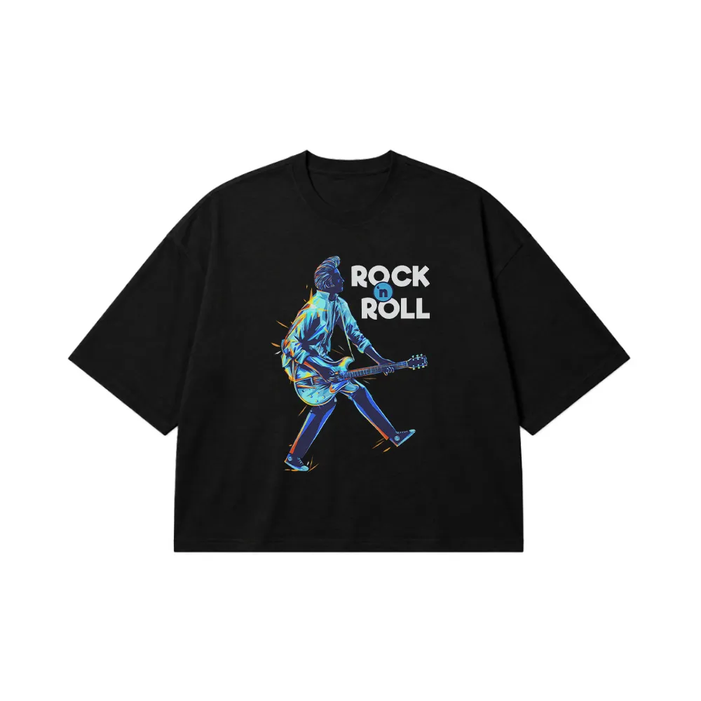 تیشرت باکسی طرح Rock n Roll کد 20587