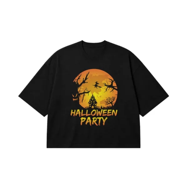 تیشرت باکسی هالووین طرح Halloween Party کد 20590