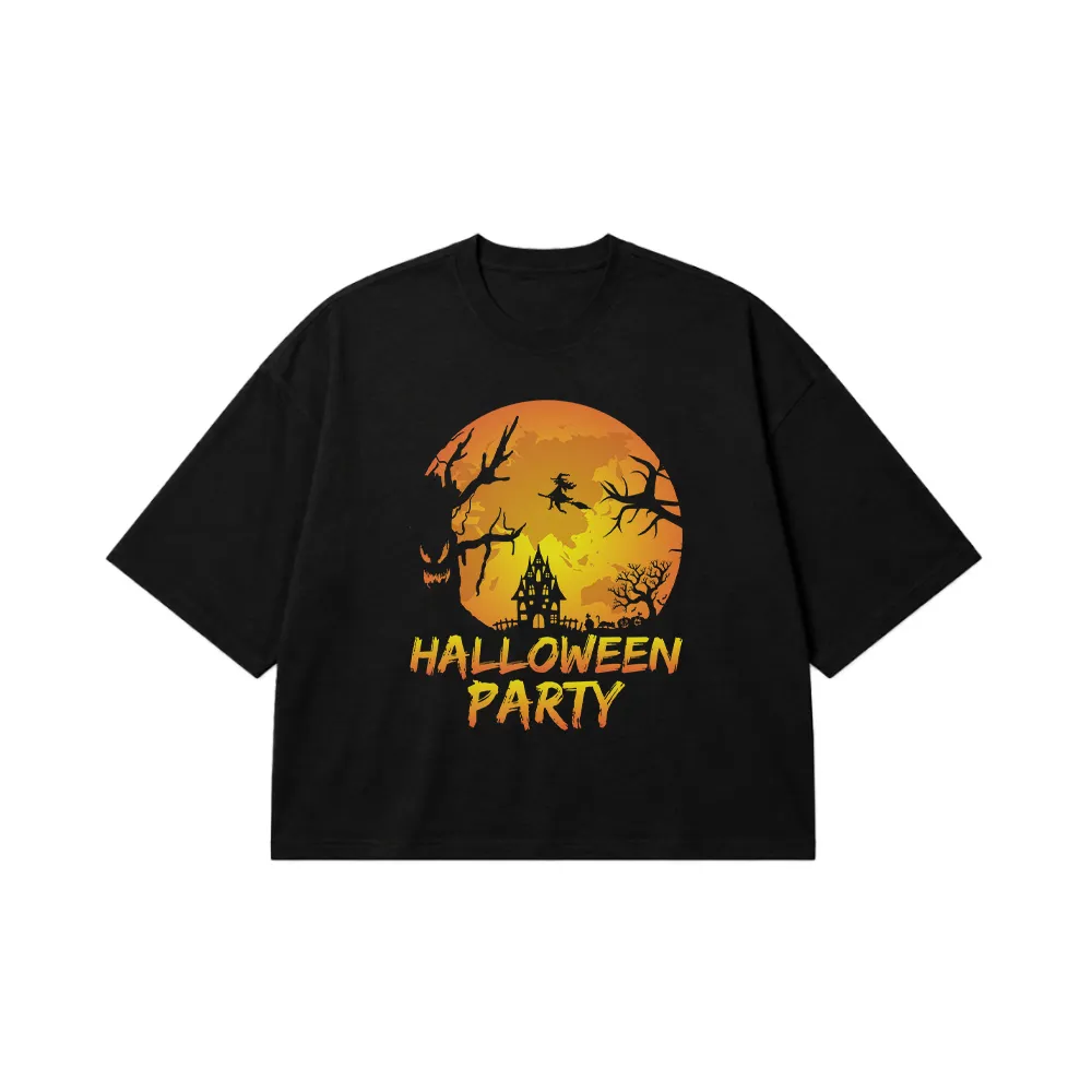 تیشرت باکسی هالووین طرح Halloween Party کد 20590